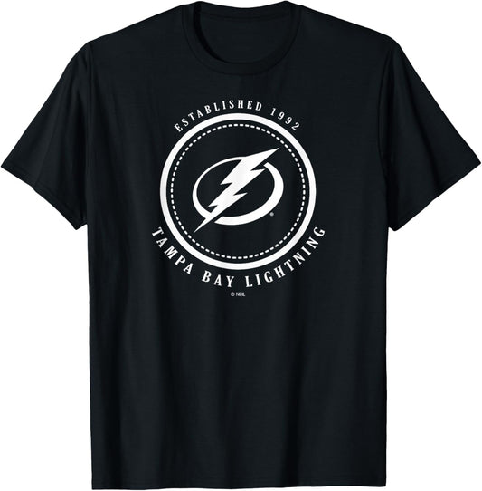 Tampa Bay Lightning Est 1992 Royal Officially Licensed T-Shirt - T-Shirt | Black