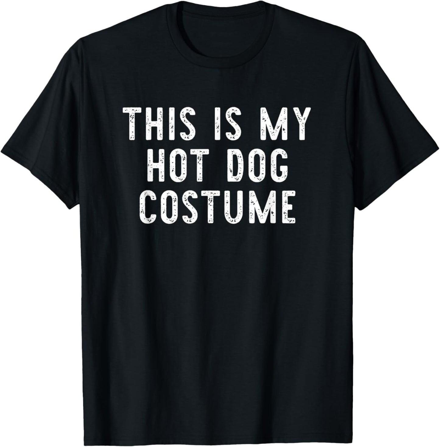 This Is My Hot Dog Costume Halloween Simple Kid Adult HotDog T-Shirt - T-Shirt | Black