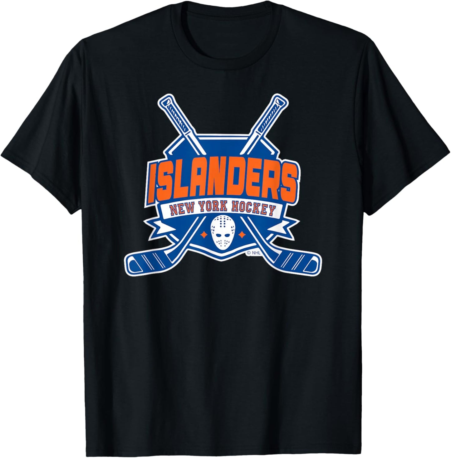 New York Islanders Hockey Sticks Black Officially Licensed T-Shirt - T-Shirt | Black