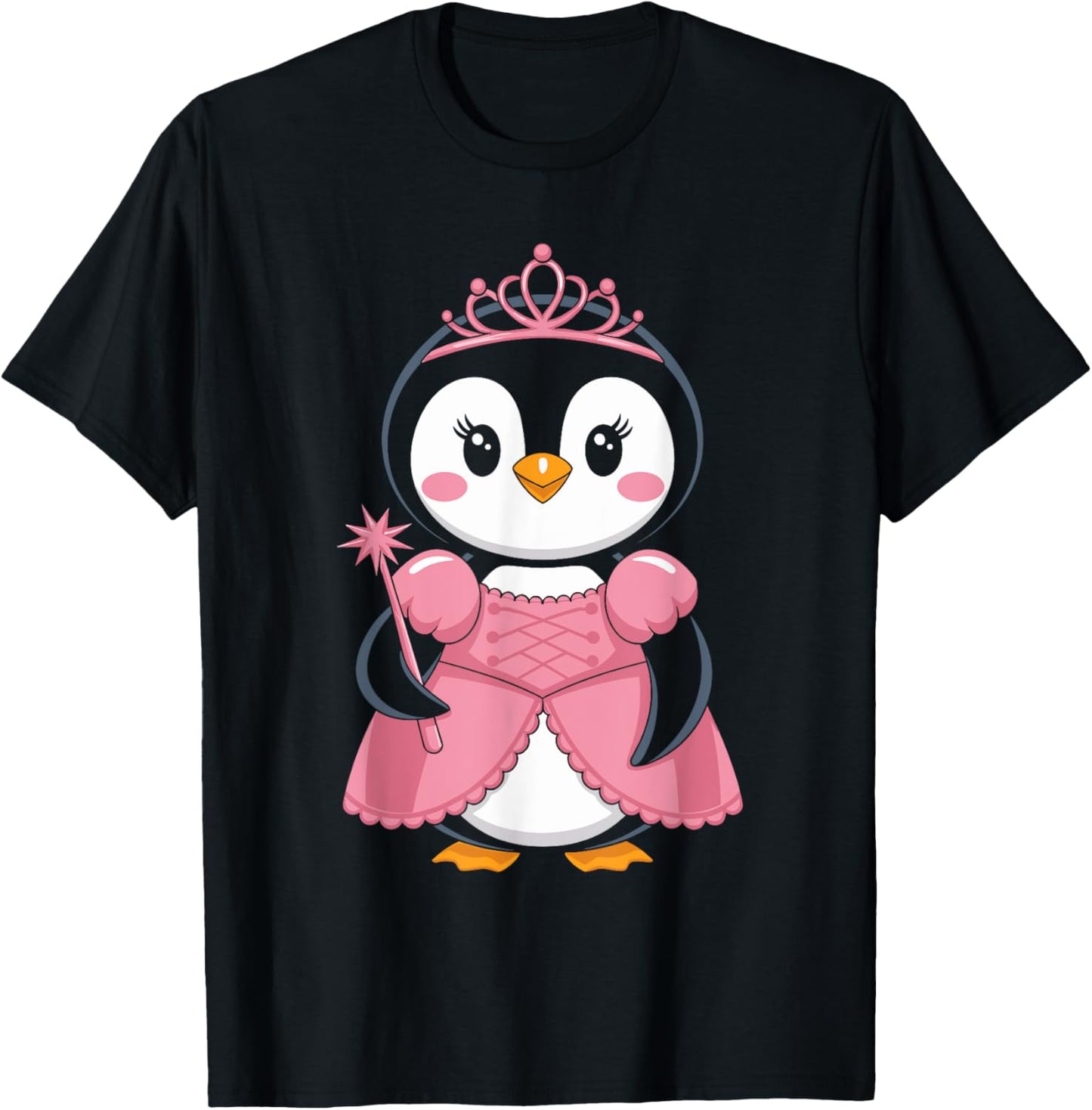Penguin Halloween Cute Princess Penguin Costume T-Shirt - T-Shirt | Black