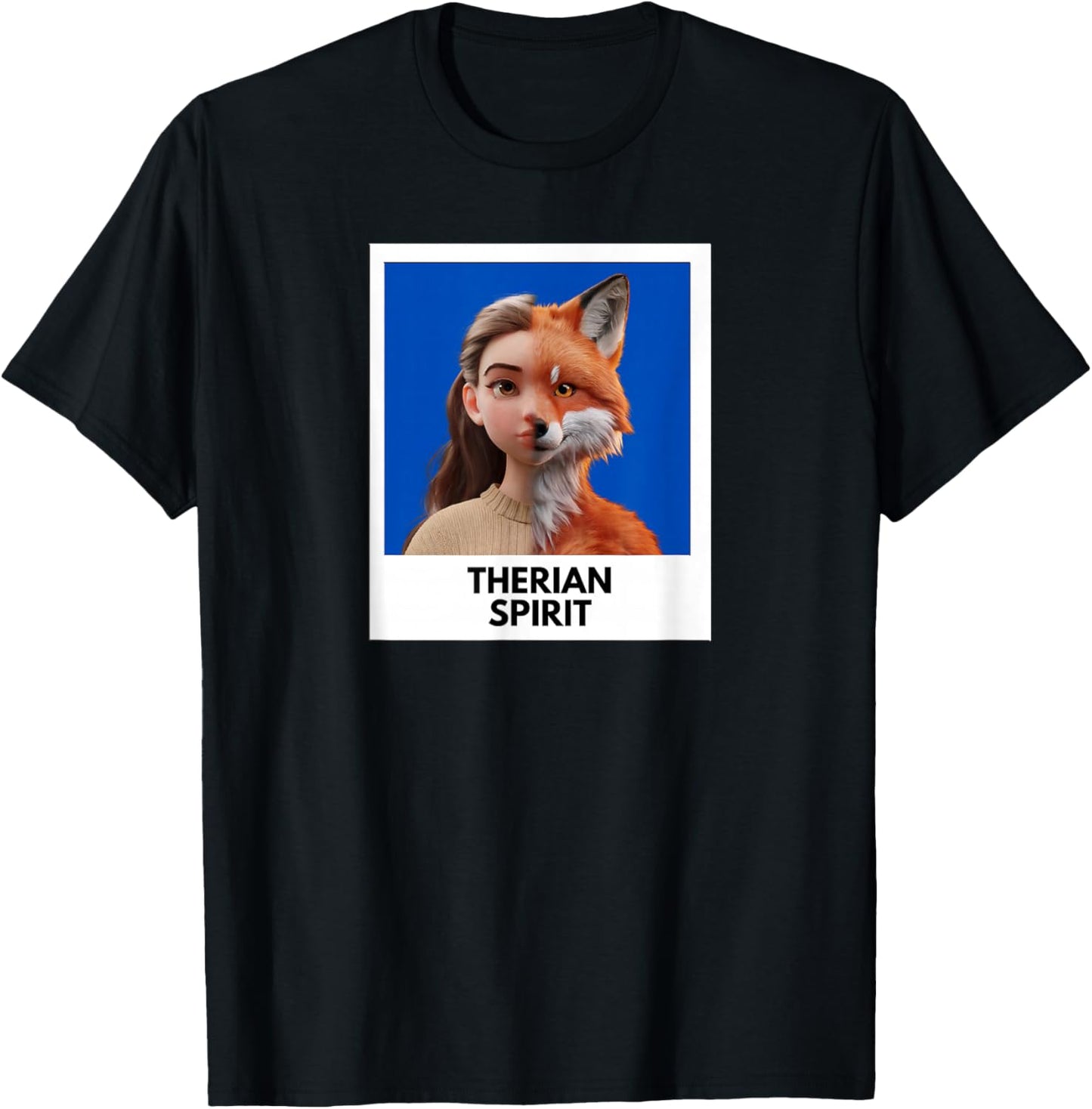 Fox Therian Spirit Photo T-Shirt - T-Shirt | Black