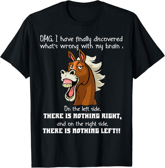 Sarcastic Fall Horse Thanksgiving Horse Autumn Western Horse T-Shirt - T-Shirt | Black
