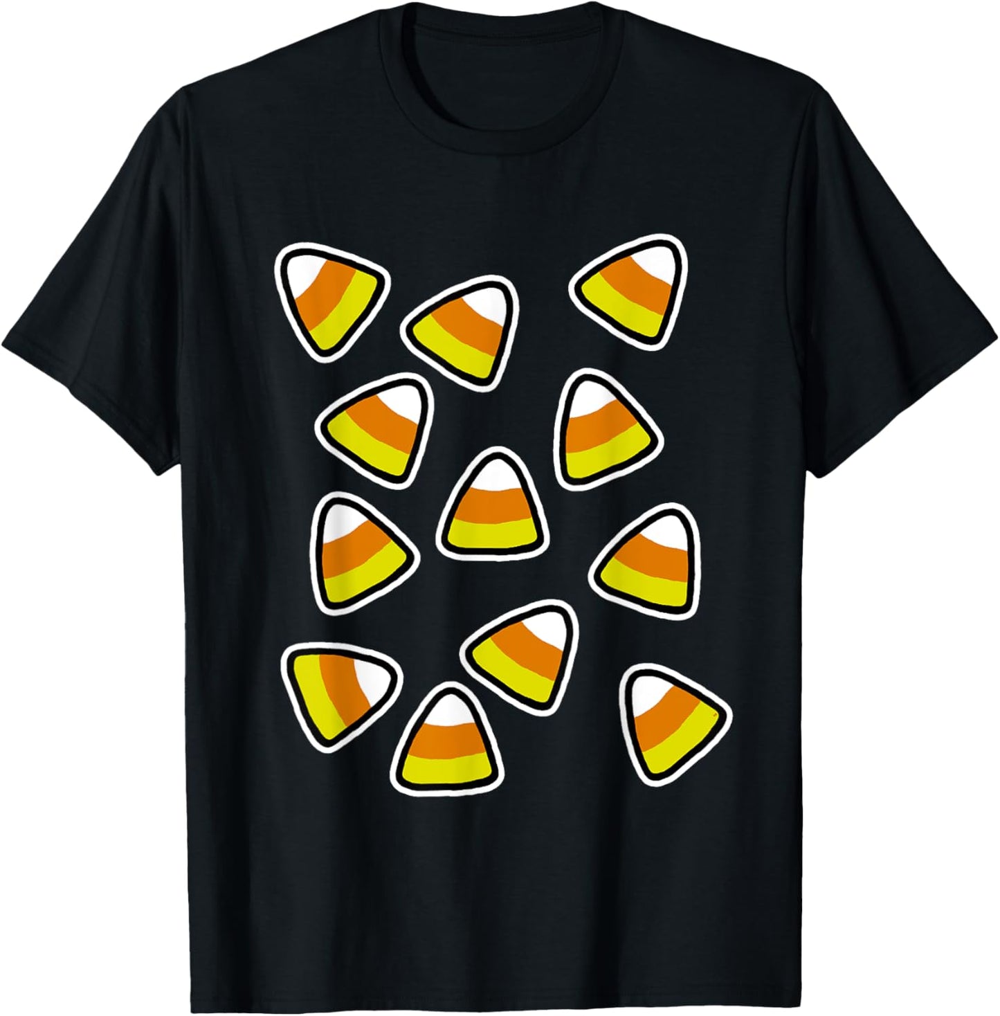 Candy Corn Costume Trick Or Treating Halloween Party Funny T-Shirt - T-Shirt | Black