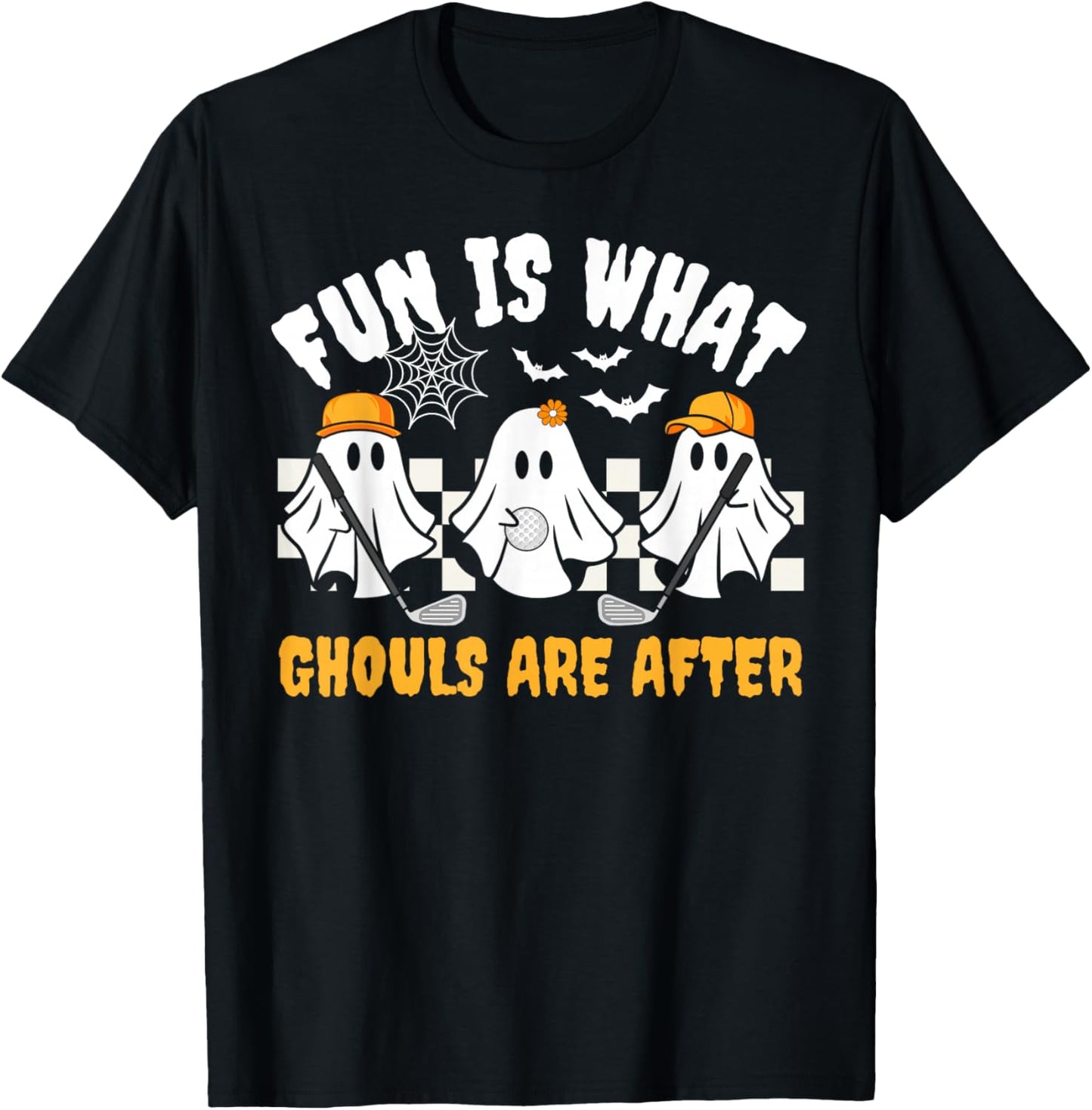 Ghost Golf Ball Player Funny Halloween Costume Women T-Shirt - T-Shirt | Black