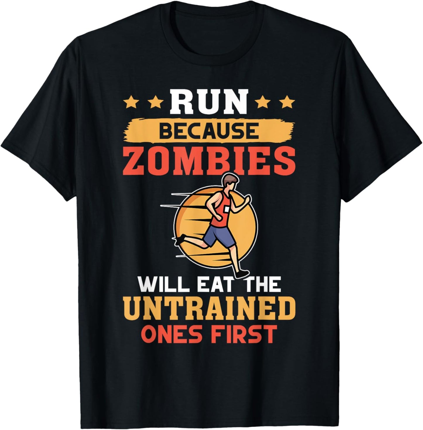 Running Zombie Marathon Runner T-Shirt - T-Shirt | Black