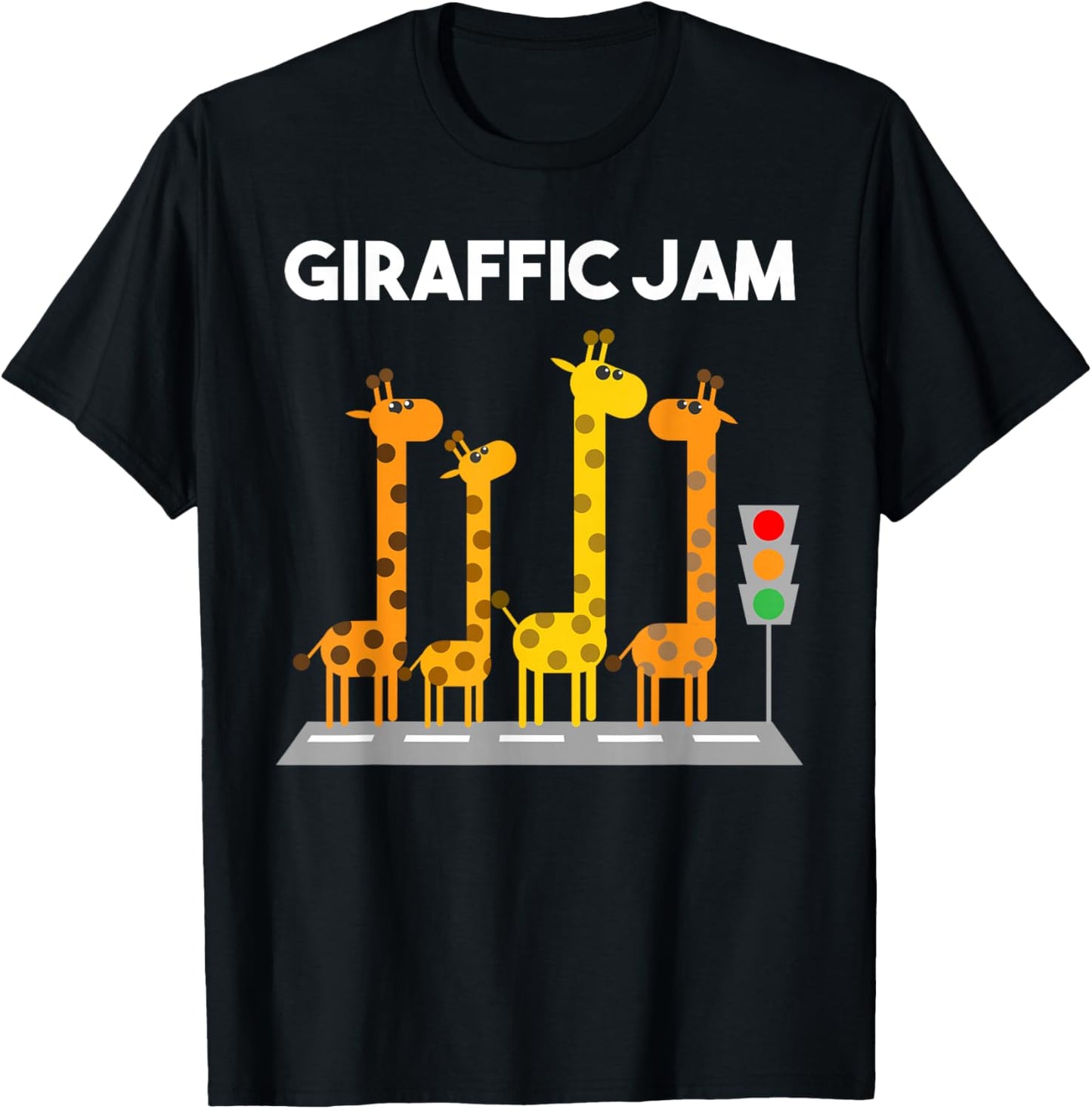 Cute Giraffe Design Women Adult Safari Giraffe Lover T-Shirt - T-Shirt | Black