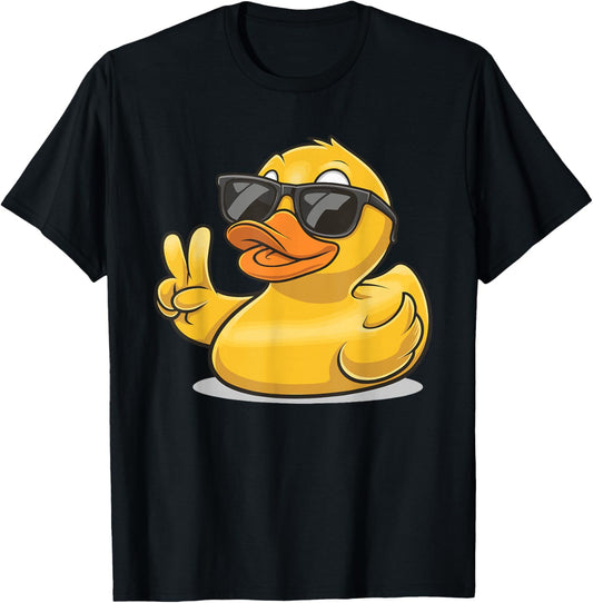 Bath Duck with Sunglasses T-Shirt - T-Shirt | Black