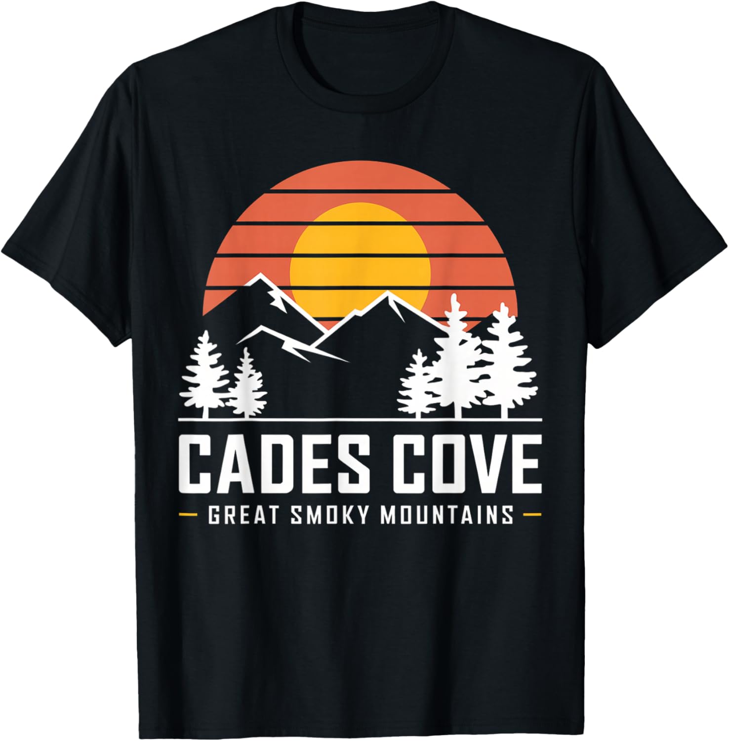 Cades Cove Great Smoky Mountains Tennessee Souvenirs T-Shirt - T-Shirt | Black