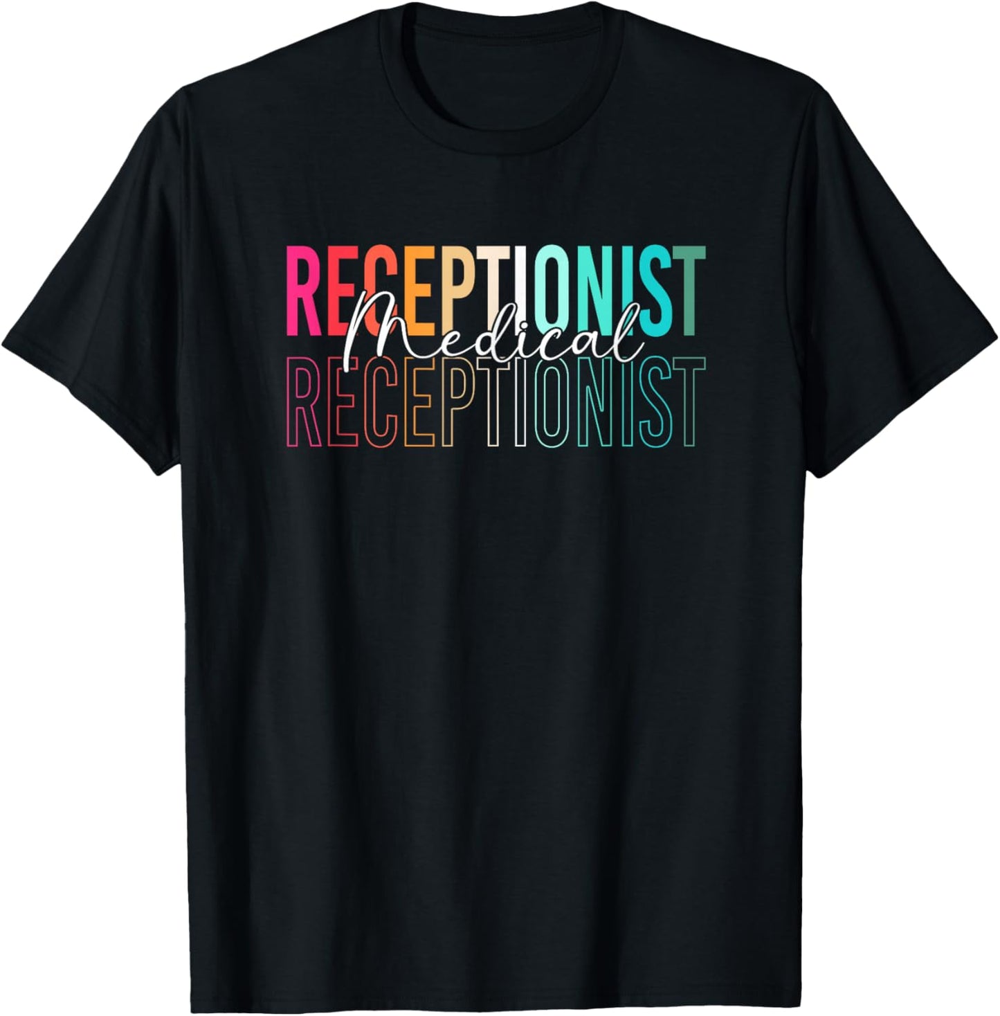 Retro Med Receptionist Front Desk Medical Receptionist T-Shirt - T-Shirt | Black