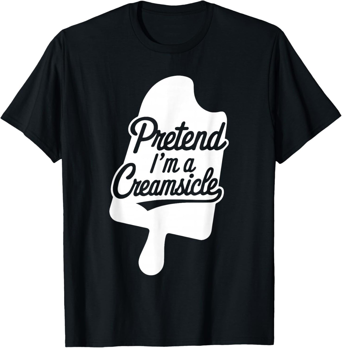 Group Easy Adult Halloween Costumes Pretend I'm A Creamsicle T-Shirt - T-Shirt | Black