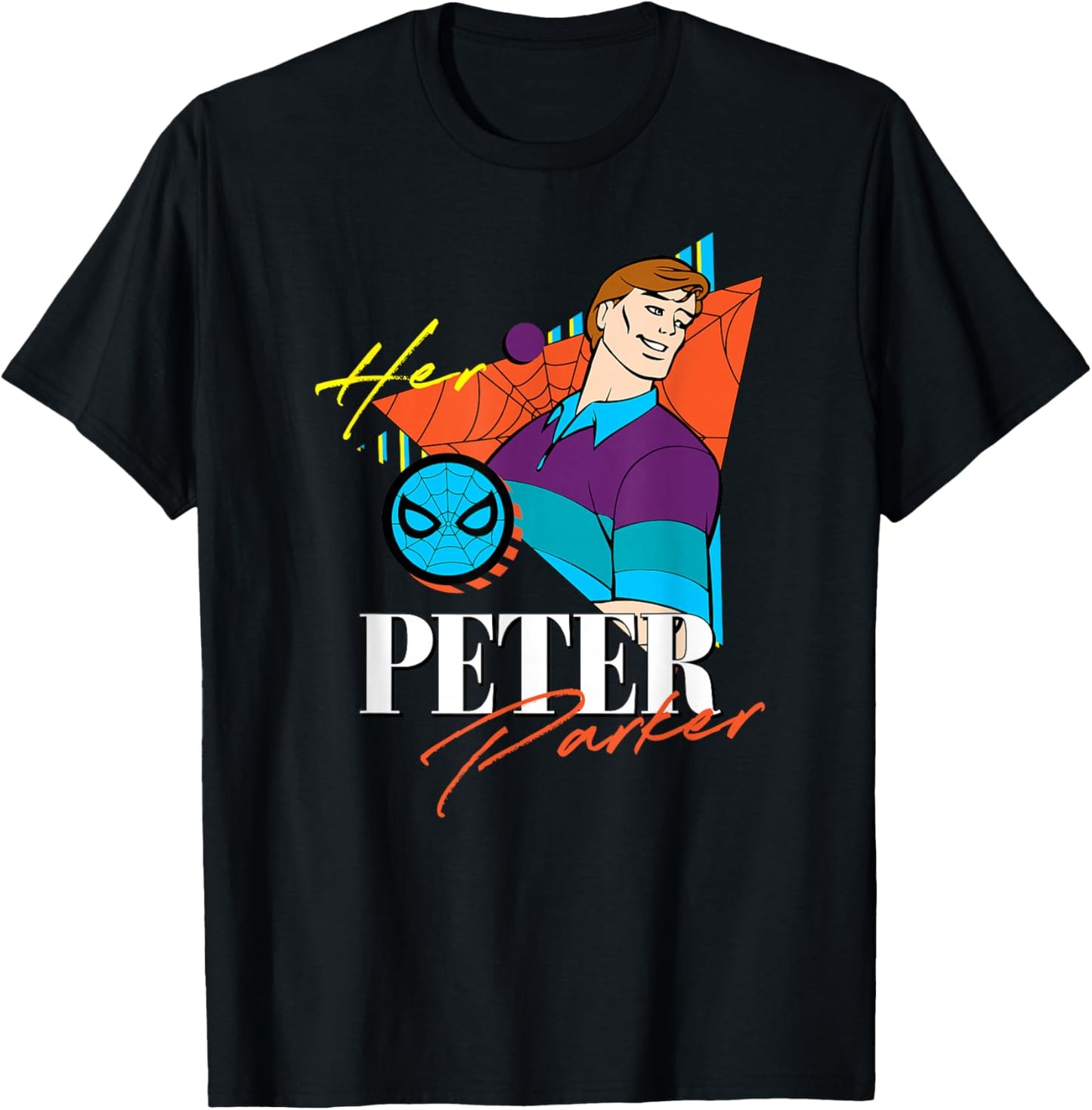 Marvel Spider-Man Retro Couples Matching Her Peter Parker T-Shirt - T-Shirt | Black