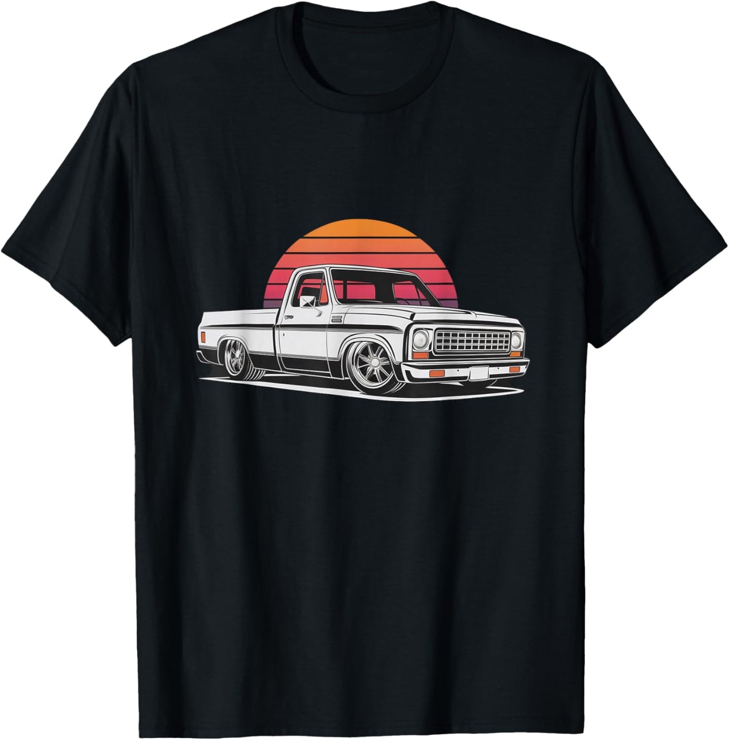 Vintage 73-87 Mini C10 Truck Slammed Graphic Dad Gag Father T-Shirt - T-Shirt | Black