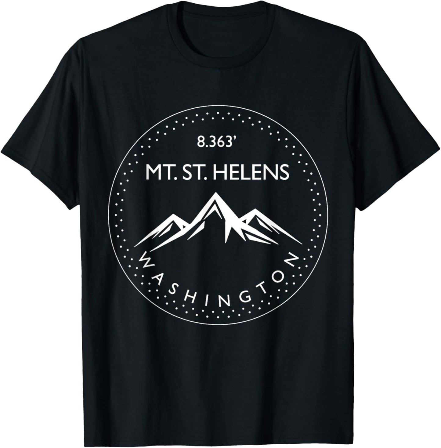 Mt. St. Helens Washington Mountain Climbing Hiking Climber T-Shirt - T-Shirt | Black