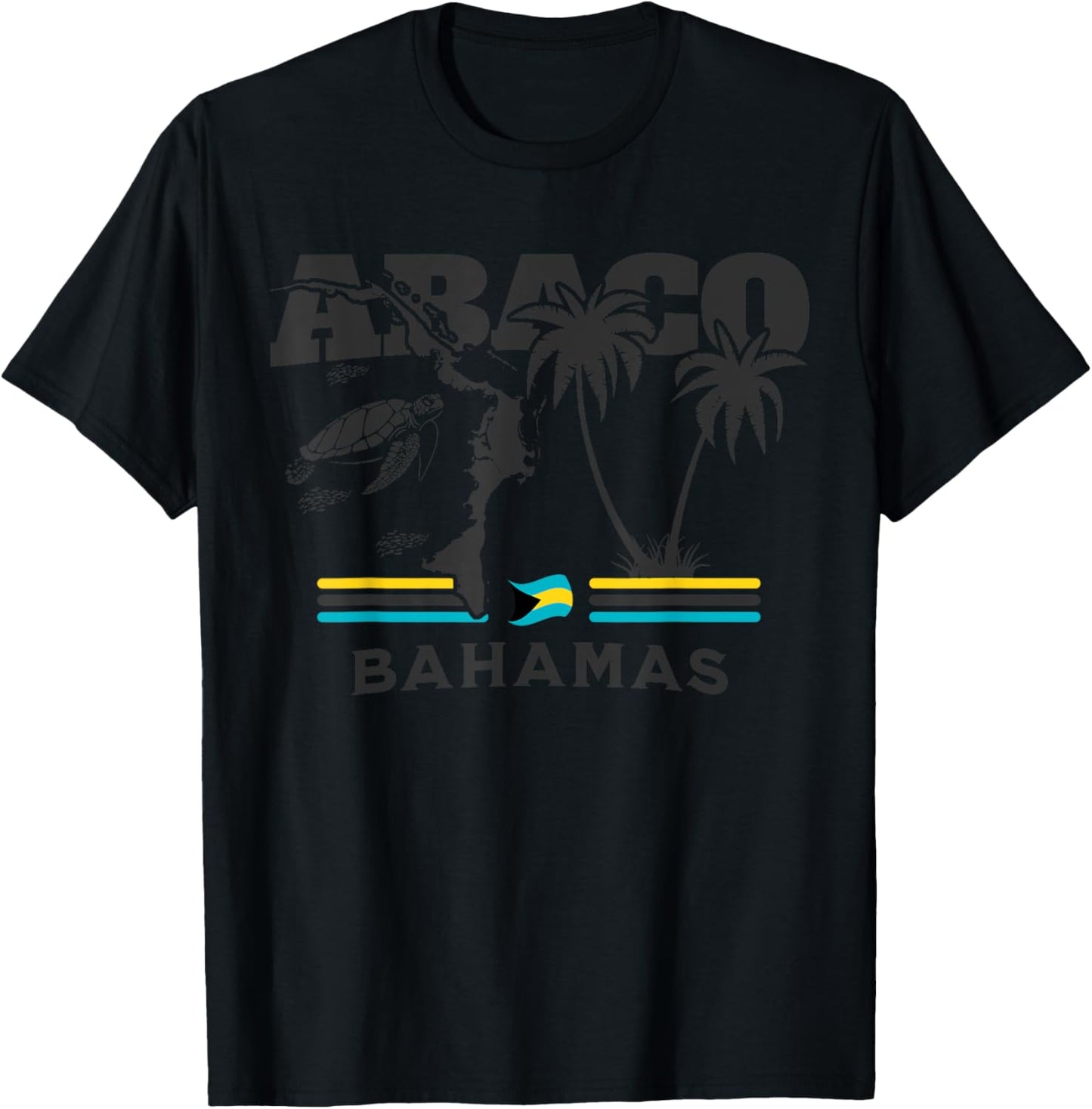 Bahamas Souvenir : Abaco Bahamas Flag Bahamas Independence T-Shirt - T-Shirt | Black