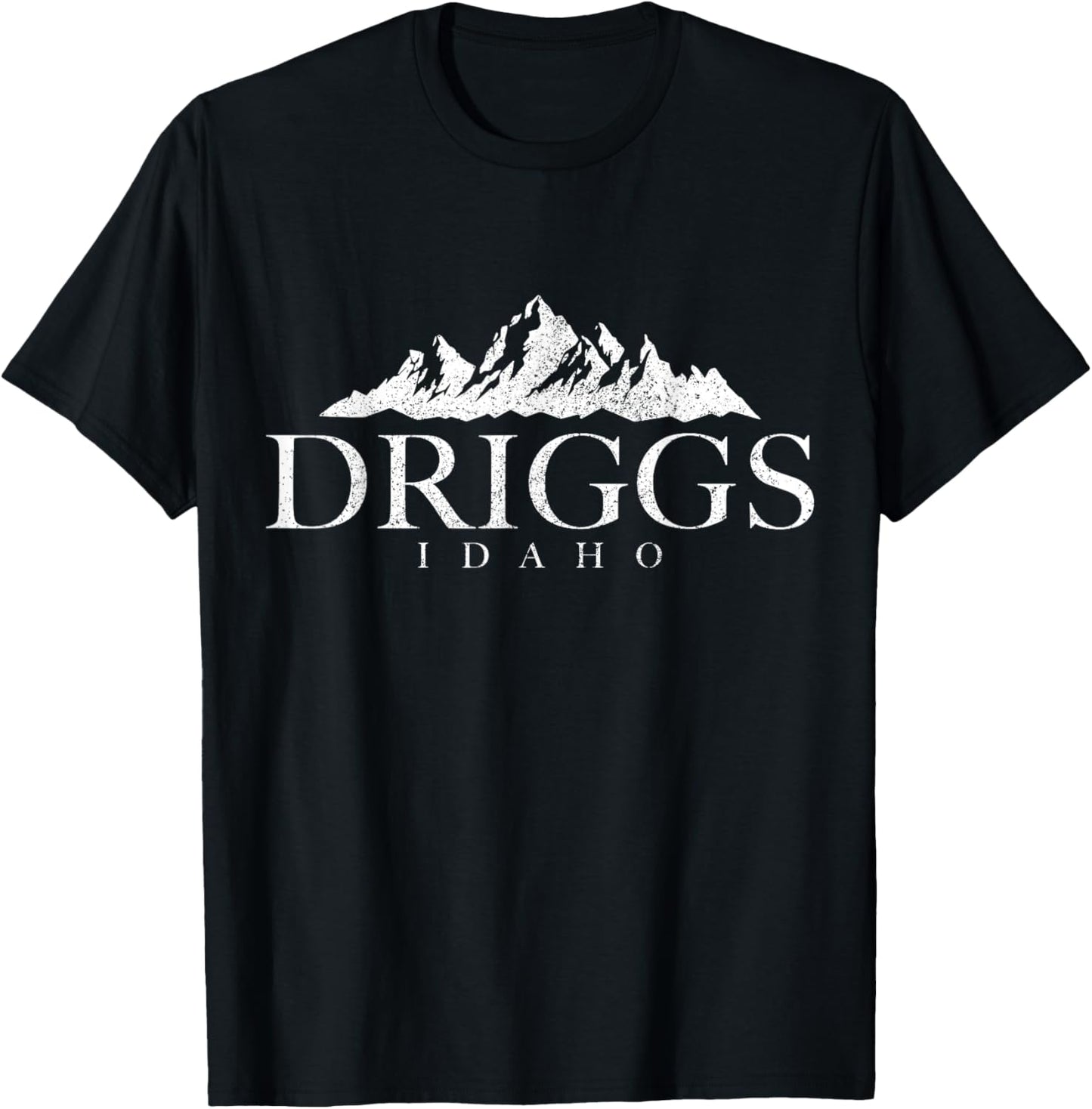 Driggs Idaho Mountains Pride Vintage T-Shirt - T-Shirt | Black