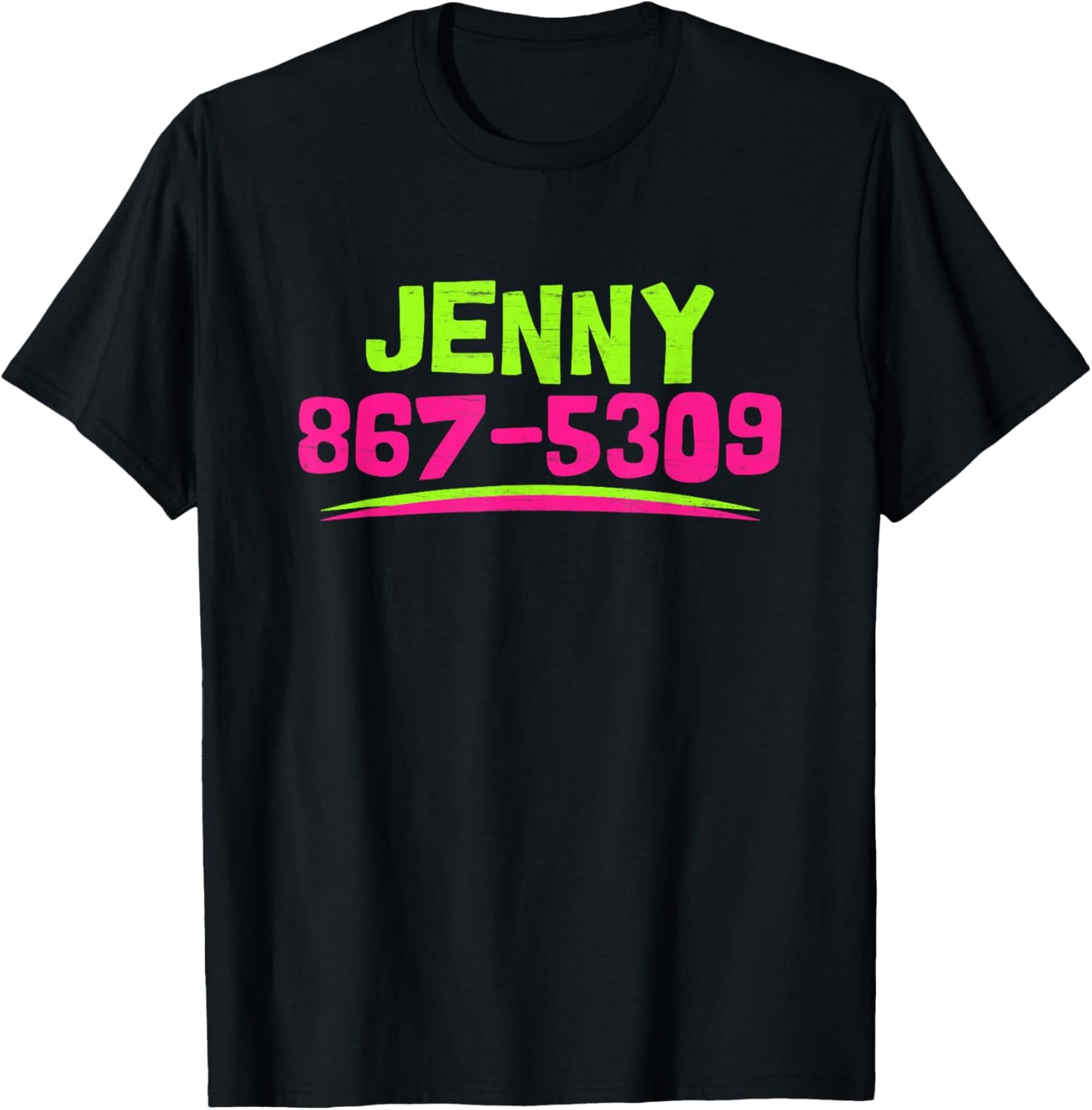 Nostalgic Jenny Phone Number 867-5309 Funny 80s Retro Music T-Shirt - T-Shirt | Black