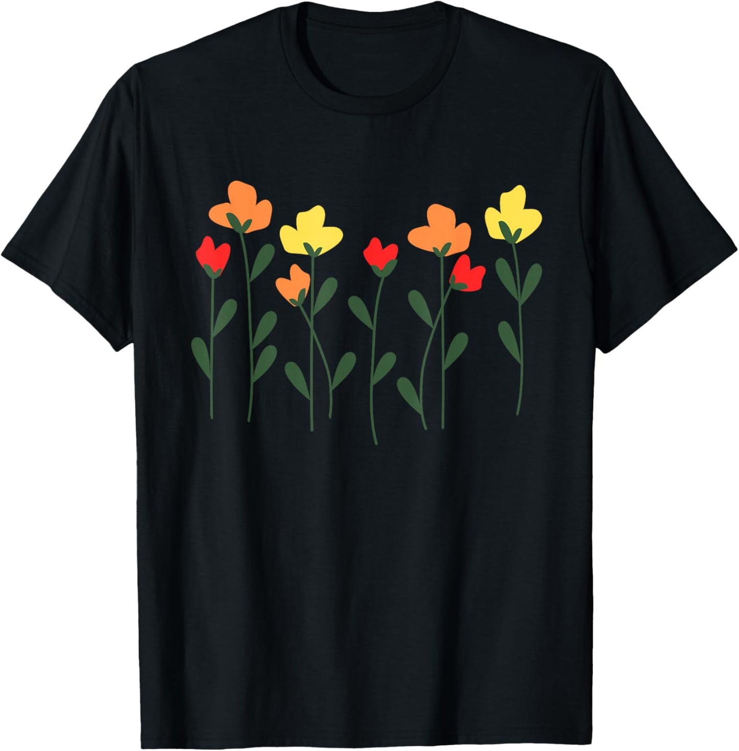 Flower men Cute Flower men Wildflower T-Shirt - T-Shirt | Black