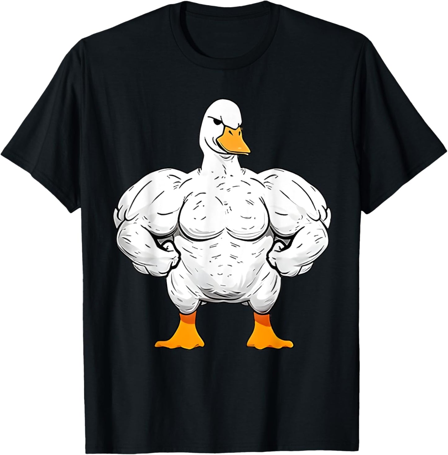Strong Duck Gym Outfits Gym Lover Quackin Duck Weightlifting T-Shirt - T-Shirt | Black