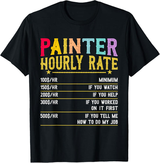 Painter Women Painting Job House Painter T-Shirt - T-Shirt | Black
