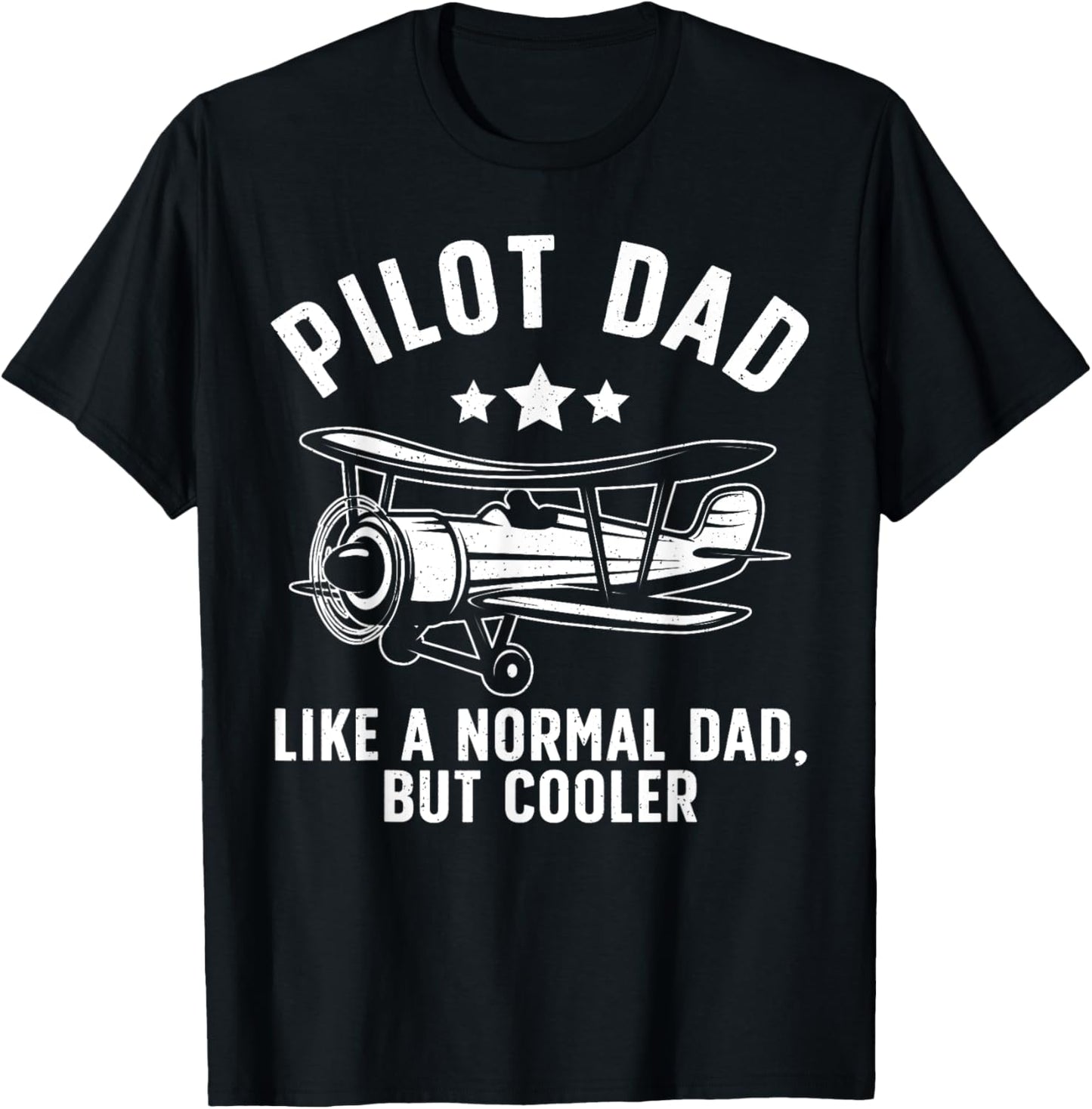 Funny Pilot Dad Art Father Aviation Airplane Pilot T-Shirt - T-Shirt | Black