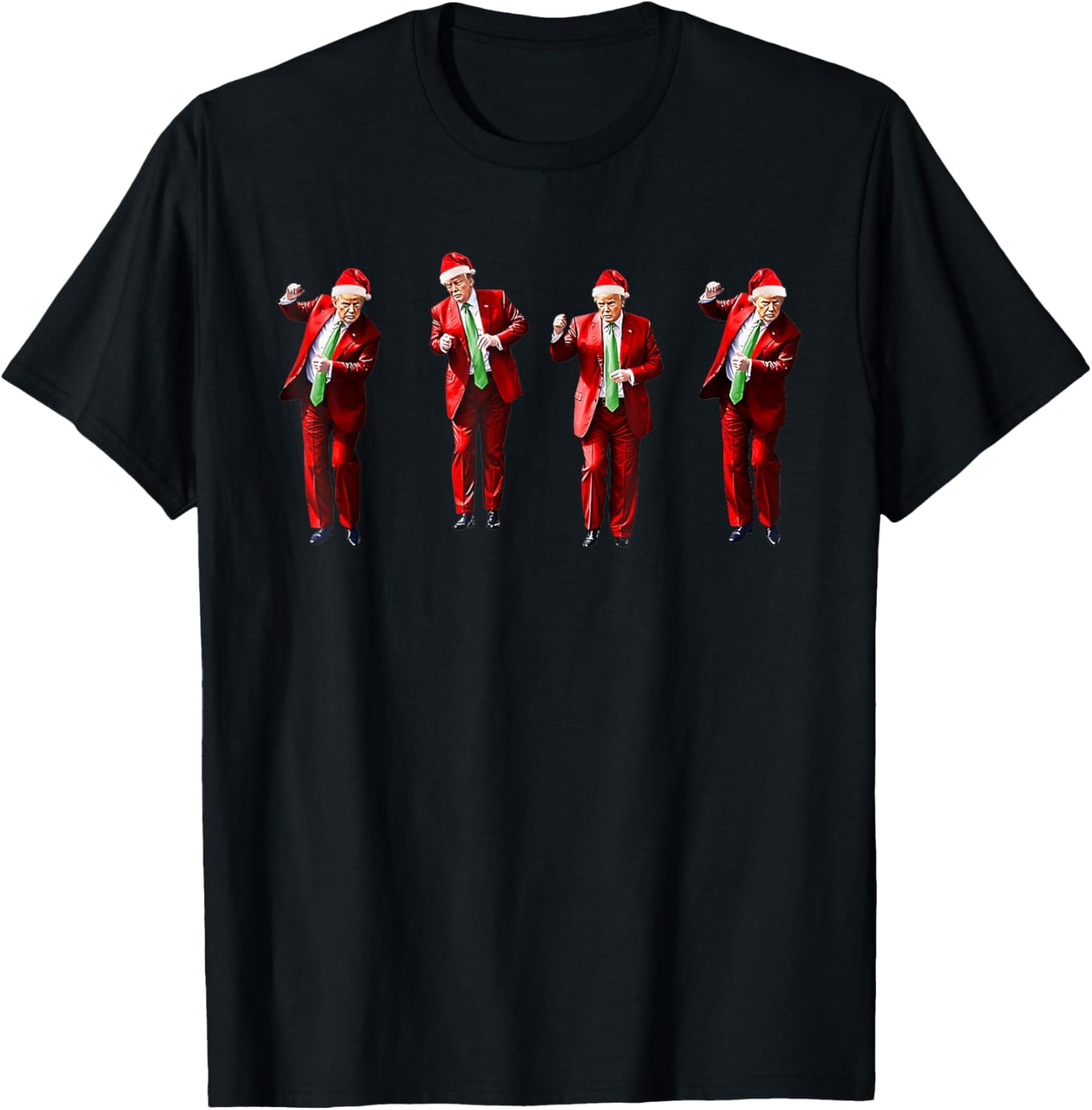 Trump Dance Santa Claus Christmas Xmas Pajamas Funny T-Shirt - T-Shirt | Black