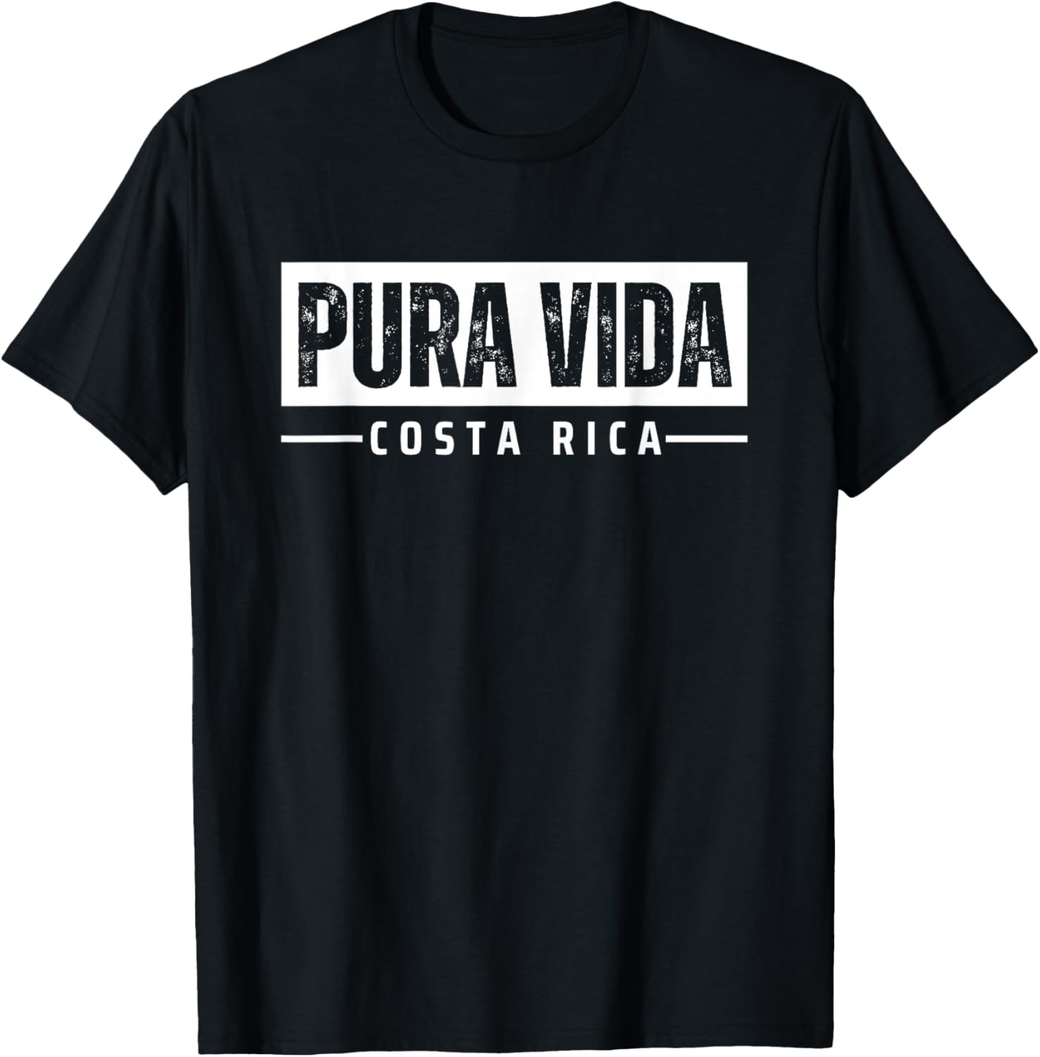 Pura Vida Costa Rica Vintage Retro Souvenirs T-Shirt - T-Shirt | Black