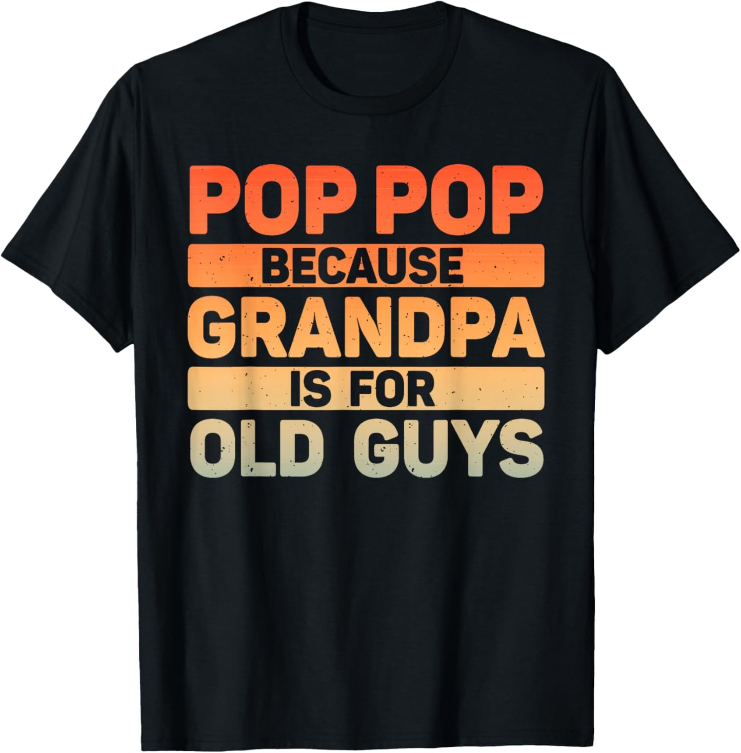 Pop Pop Art For Grandpa From Grandkids Father's Day Pop Pop T-Shirt - T-Shirt | Black