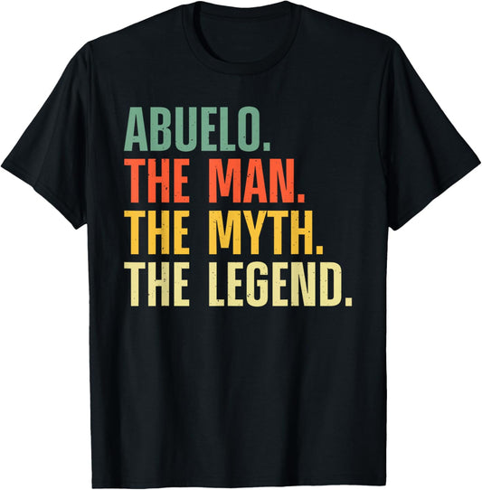 Abuelo Design For Grandpa Grandfather From Grandkids Abuelo T-Shirt - T-Shirt | Black