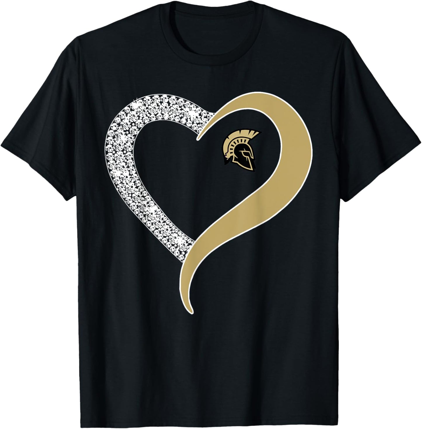 Sycamore Spartans Logo Diamond Heart HS T-Shirt - T-Shirt | Black