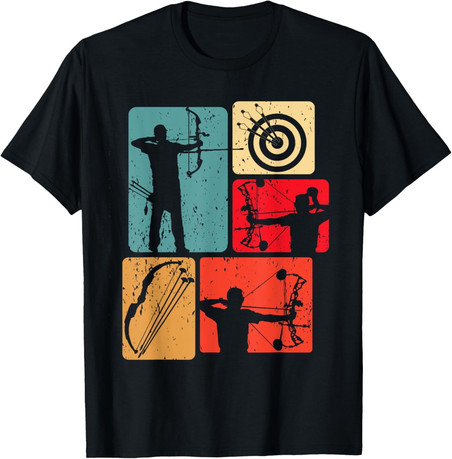 Funny Archery Cool Bow Arrow Target Game Enthusiast Outfit T-Shirt - T-Shirt | Black