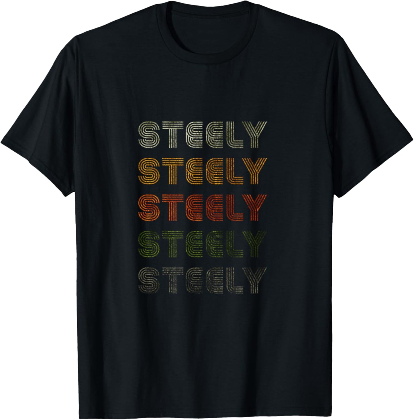Love Heart Steely Grunge Vintage Style Black Steely T-Shirt - T-Shirt | Black