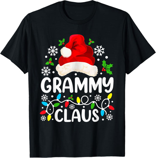Grammy Claus Funny Christmas Family Matching Grandma T-Shirt - T-Shirt | Black
