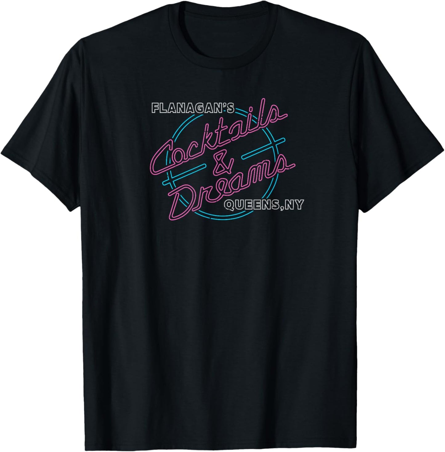 Cocktail Retro 80s Funny Neon Bar Graphic T-Shirt - T-Shirt | Black