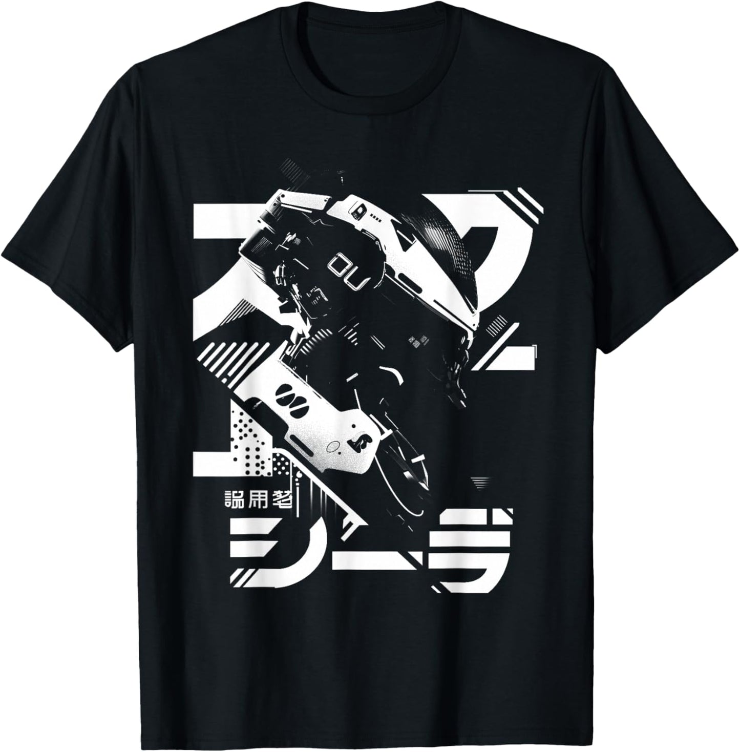 Futuristic Techwear Japanese Cyberpunk Harajuku Anime Manga T-Shirt - T-Shirt | Black