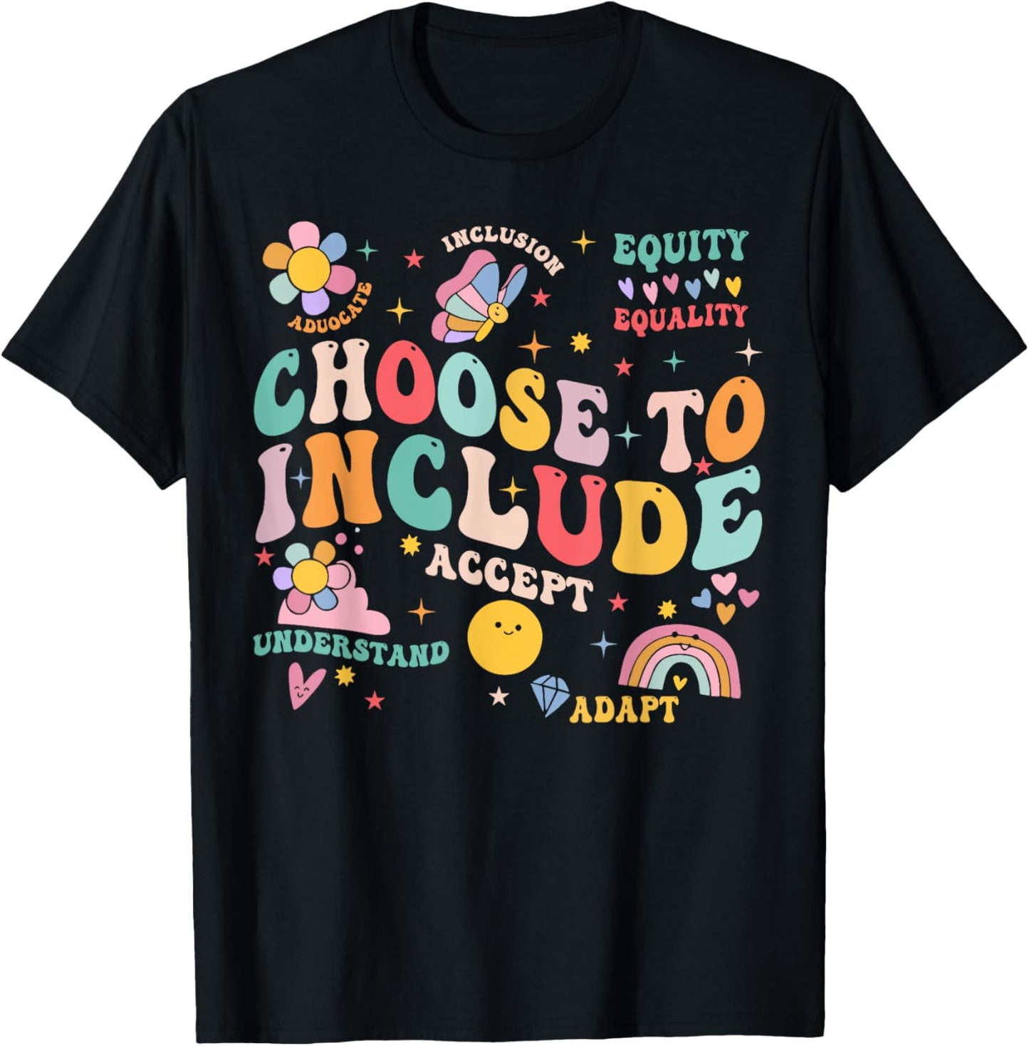 Choose To Include Inclusion Matters Autism Awareness Teacher T-Shirt - T-Shirt | Black