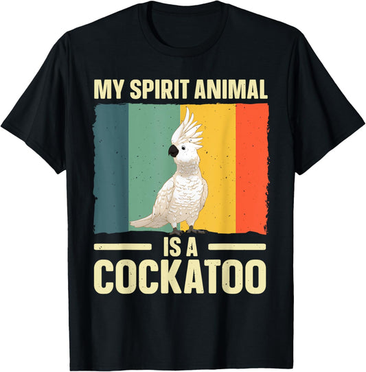 Cool Cockatoo Art Women Parrot Lovers Cockatoo Fan T-Shirt - T-Shirt | Black