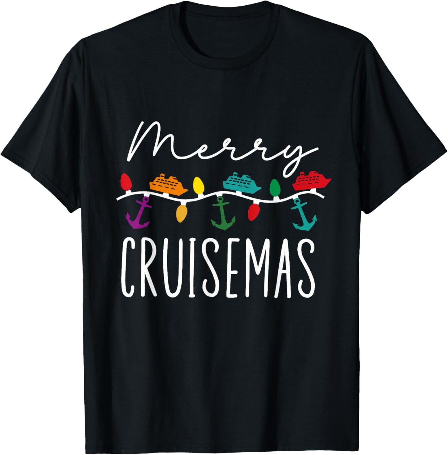 Merry Cruisemas Family Cruise Christmas Family Cruisin Crew T-Shirt - T-Shirt | Black