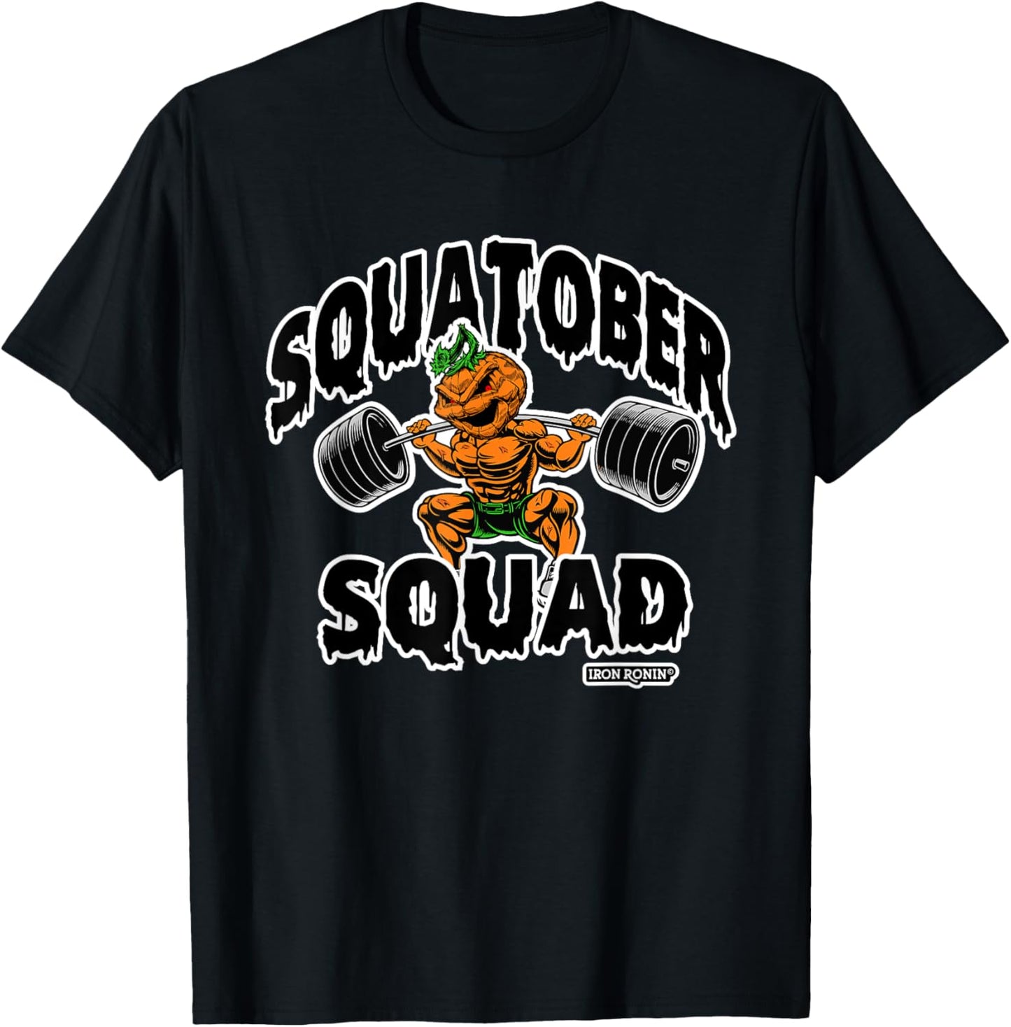 Squatober Squad Halloween Gym T-Shirt - T-Shirt | Black