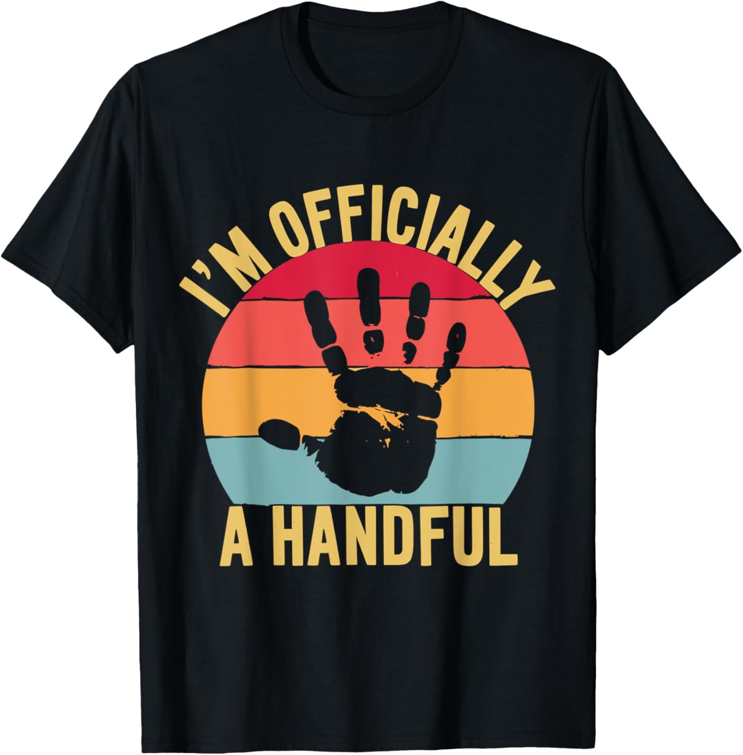 I'm Officially a Handful Kids 5th Birthday T-Shirt - T-Shirt | Black