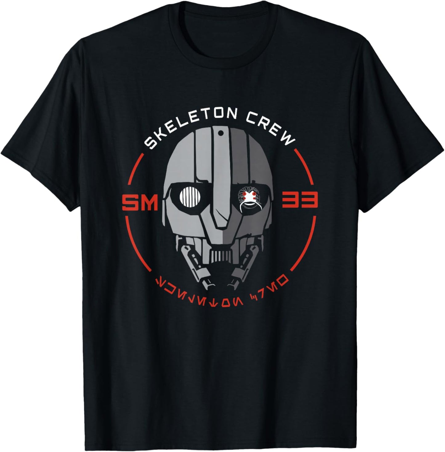 Star Wars Skeleton Crew SM-33 Intrepid Droid Center Stamp T-Shirt - T-Shirt | Black