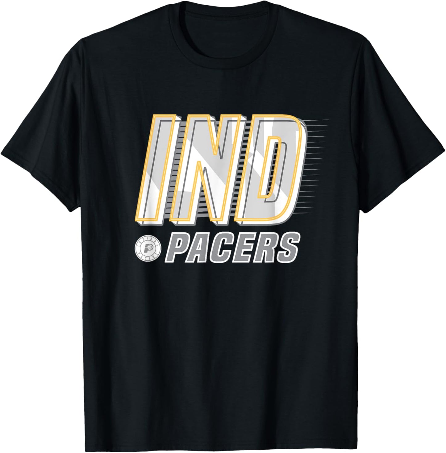NBA Indiana Pacers Type Stack Logo T-Shirt - T-Shirt | Black