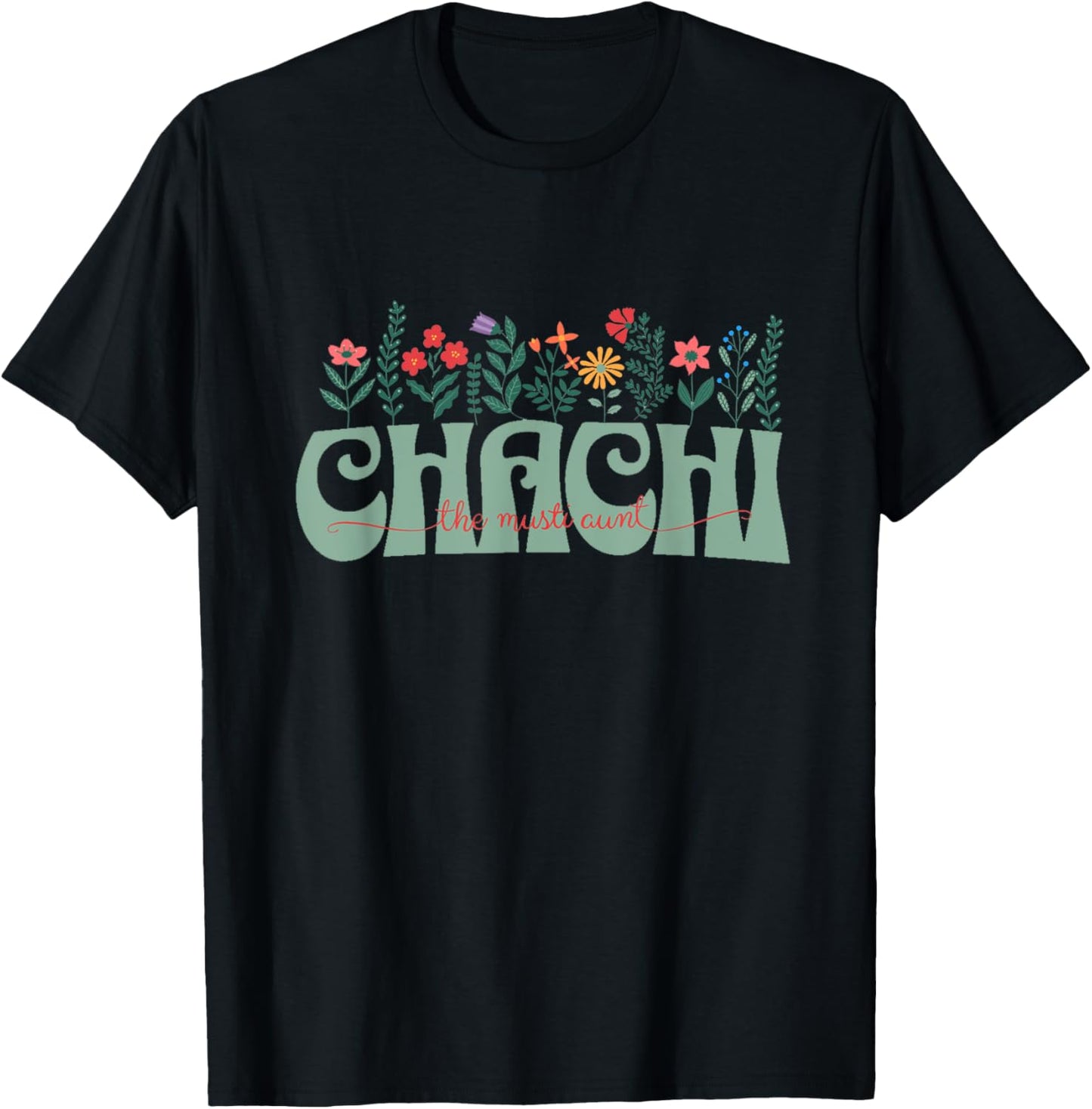 Chacha Chachi Aunt Desi Gift Indian Pakistani Eid Gift T-Shirt - T-Shirt | Black