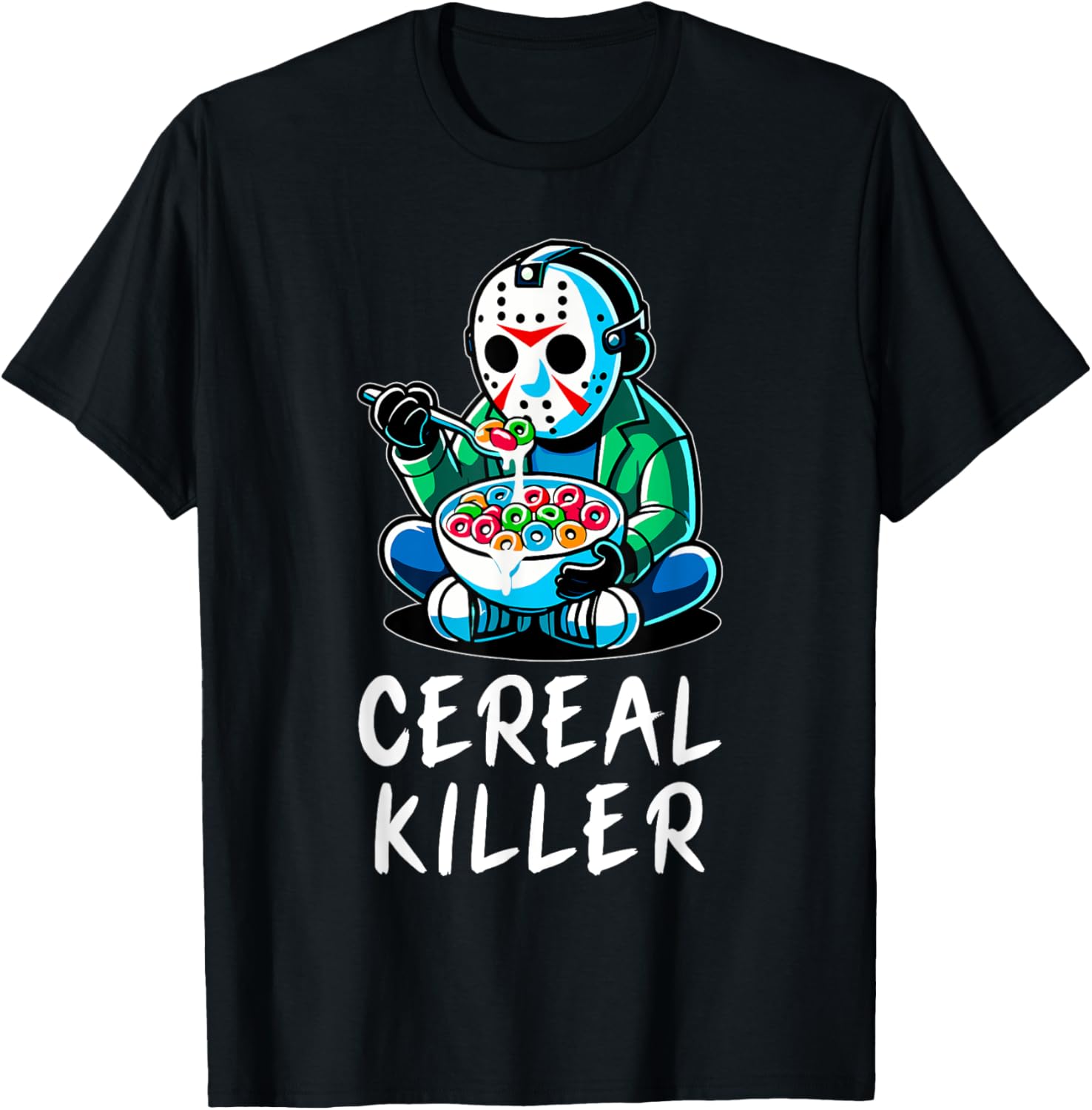 Halloween Spirit Funny Halloween Character Breakfast Cereal Killer Gift -Adults Black T-Shirt - T-Shirt | Black