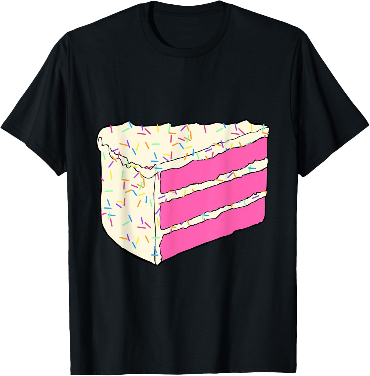 Cute Pink Cake Slice Halloween Costume Food Dress Up Cosplay T-Shirt - T-Shirt | Black