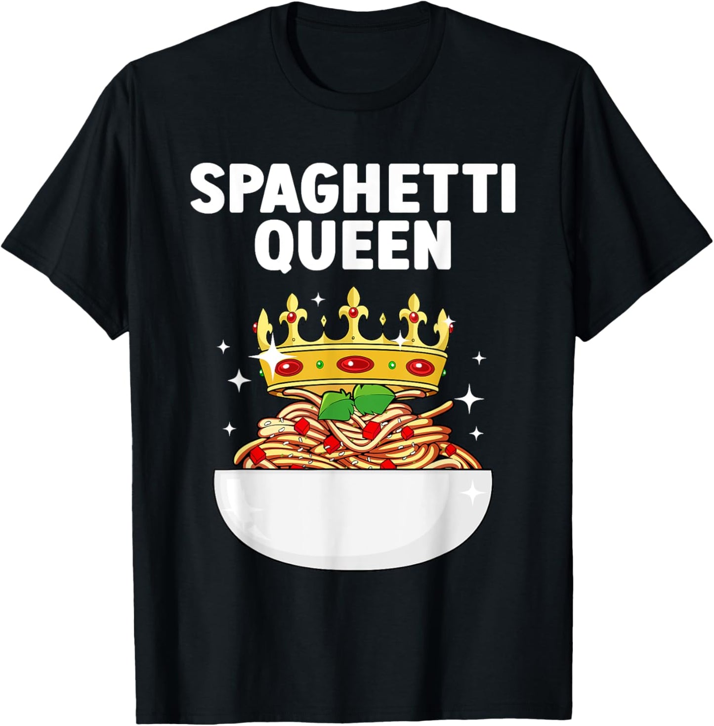 Cool Spaghetti Art Girls Italian Food Pasta Lover T-Shirt - T-Shirt | Black