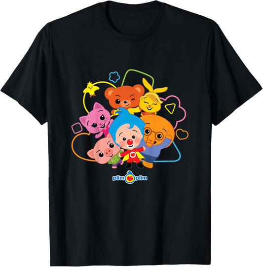 Plim Plim The Kindness Hero - Colourful Designs for Children T-Shirt - T-Shirt | Black