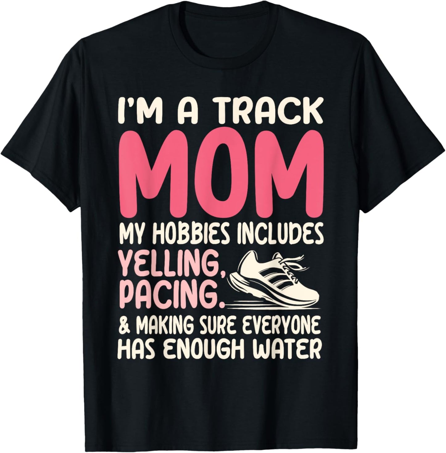 Track and Field Mom Running Women T-Shirt - T-Shirt | Black