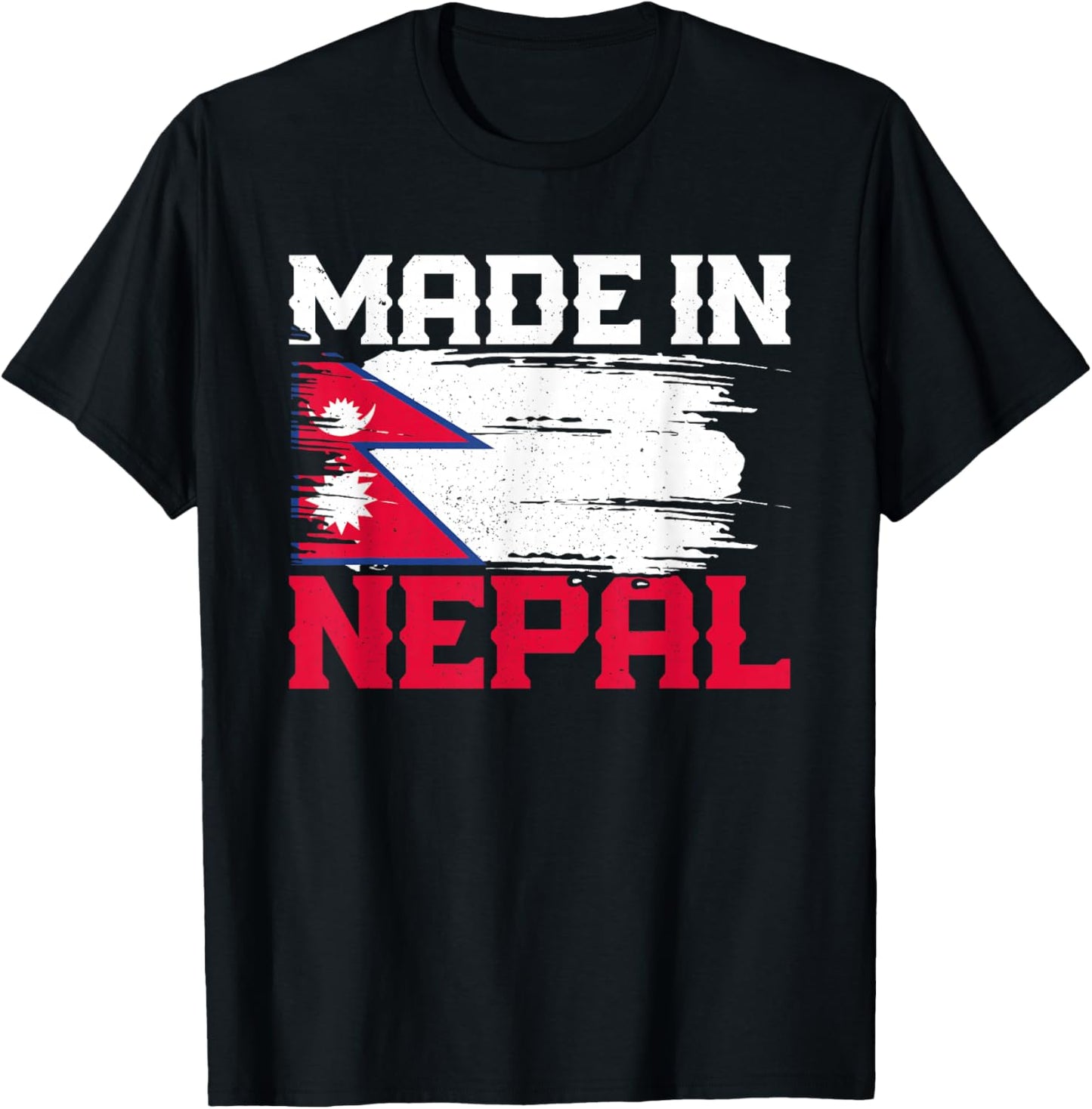 Nepal Nepali Flag T-Shirt - T-Shirt | Black