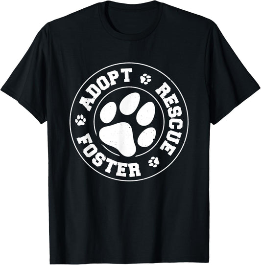 Adopt Rescue Foster T-Shirt - T-Shirt | Black