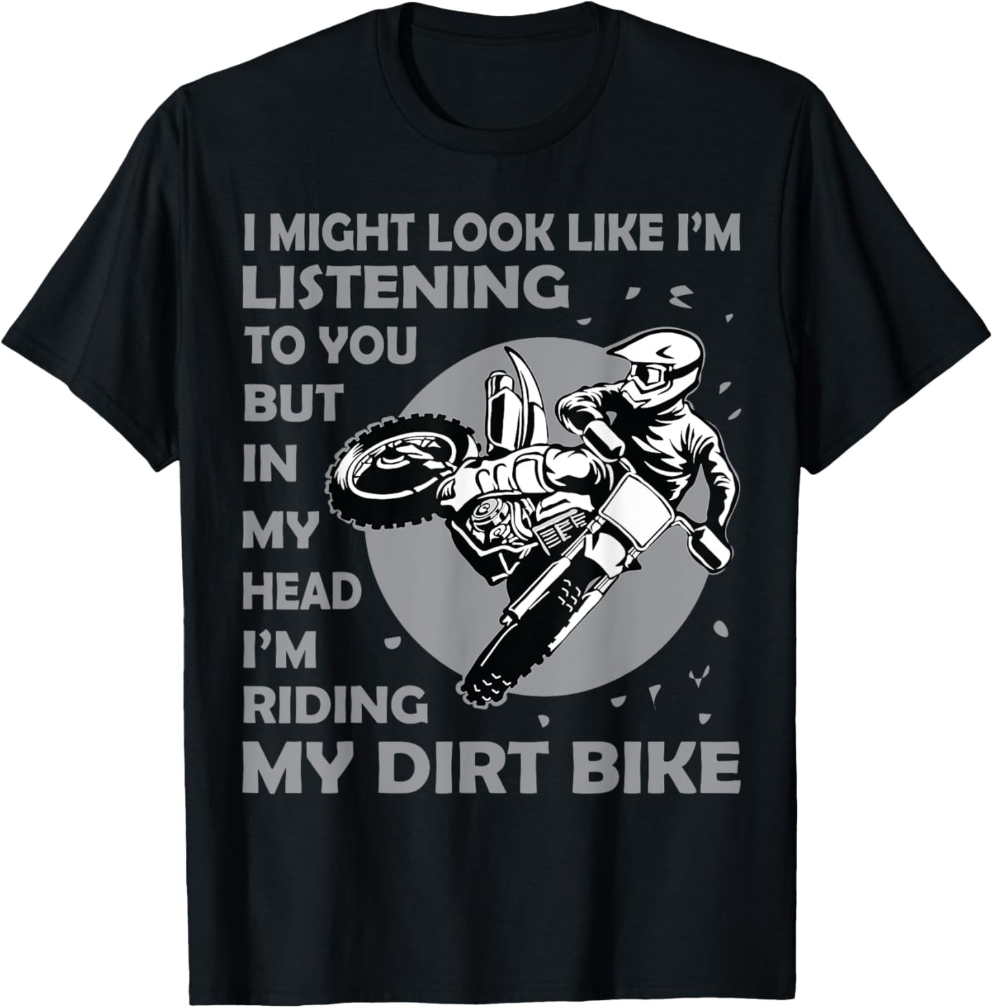 Funny Dirt Bike Art Women Motocross Dirt Bike Rider T-Shirt - T-Shirt | Black